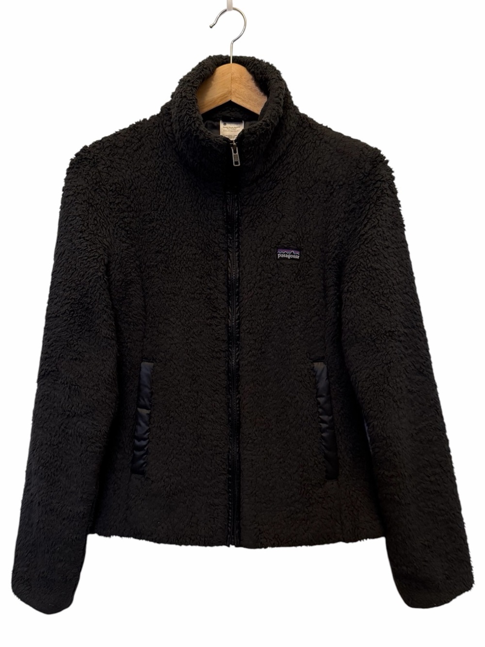 Patagonia Womens Black Full Zip Deep Pile Fleece Jacket Sz S Outdoor Performance